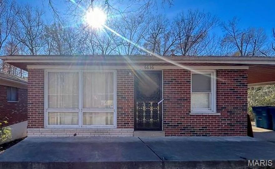 Don't miss this solid brick single-family home offering immediate income potential and long-term value. Sitting on a generous lot with a large, partially fenced backyard, this 912 sq. ft. property features a covered carport, eat-in kitchen, and the comfort of both central heat and central air. Currently tenant-occupied, this home is an ideal addition for investors looking to start or grow their rental portfolio — no waiting on cash flow from day one.