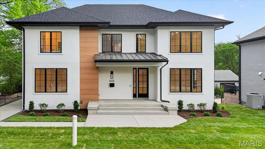 Rare luxury new construction in Webster Groves offering exceptional design, high-end finishes, and nearly half an acre of deep backyard space — an opportunity seldom found in this established community.

The main level showcases beautiful white oak hardwood flooring throughout, a dedicated office, and a spacious open-concept layout designed for modern living. The gourmet kitchen features exquisite custom cabinetry, quartz countertops, large waterfall island, and seamless flow into the living area, creating an ideal setting for entertaining. A main-floor bedroom + accessible full bath provides flexibility for guests or multigenerational living, along with a main-floor laundry + mudroom — one of two thoughtfully placed laundry areas in the home.

Upstairs, you’ll find four generously sized bedrooms including a luxurious primary suite. Equipped with a soaking tub, a spacious spa like shower with a bench and double rain heads, custom white oak vanities with a makeup area between, and a custom walk-in closet. 

As for the other bedrooms, two bedrooms share a Jack-and-Jill bathroom, while another offers its own private ensuite — all featuring custom closet shelving for exceptional organization. A spacious second-floor luxury laundry room adds everyday ease and efficiency.

The finished lower level provides an expansive open rec room complete with a wet bar and space for a beverage cooler, ideal for entertaining or additional living space. A bedroom and full bath offer excellent guest accommodations, while two oversized storage rooms provide incredible flexibility for a home gym, hobby space, or future expansion.
Outside, the property offers a large covered patio, private attached two-car garage, large additional parking pad, and a rare deep backyard providing exceptional outdoor space not often found in newer construction.

Located within the highly sought-after Webster Groves School District and walkable to Avery Elementary, parks, local dining, coffee shops, and retail, this home presents a truly rare opportunity to enjoy luxury new construction in Webster Groves.