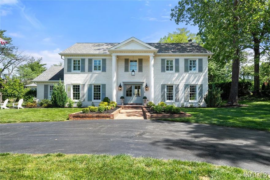 Gracefully reimagined & lovingly restored, this Frontenac gem on a 1-acre lot is where timeless elegance meets modern luxury. From the moment you arrive, you’ll feel the warmth & intention in every detail. Beyond the stunning main home lies a fully renovated, one-of-a-kind pool house you have to see to believe. Inside, a grand foyer opens to a formal dining rm & a striking wet bar lounge w/ built-in fridge, freezer, & dishwasher—perfect for entertaining. The custom kitchen is a culinary dream, featuring double-thick marble counters, handcrafted cabinetry, top-tier appliances incl. a Miele coffee system & Fisher & Paykel drawer dishwasher. Expansive new windows fill the airy, recently opened layout with natural light, custom picture moulding throughout, & a back entryway feat. high-end built-ins w ample storage incl Locker Rm. Upstairs are 4 serene bedrooms, each with Private, bespoke updated baths & Custom Closets. The primary suite is a Sanctuary, offering a new spa-like bath & dream walk-in closet. The fin LL includes a media rm & play rm, Cedar Closet, & abundant storage. Step outside to the private paradise—a sparkling pool surrounded by multiple entertaining areas: a built-in fire pit w flagstone patio, gazebo, all adorned w lush landscaping. The pool house features a full kitchen, bath, laundry, bedrm, screened patio, & its own 2-car garage—mirroring the attached 2-car garage of the main home. Beyond the pool area lies expansive, flat green space for play & leisure.