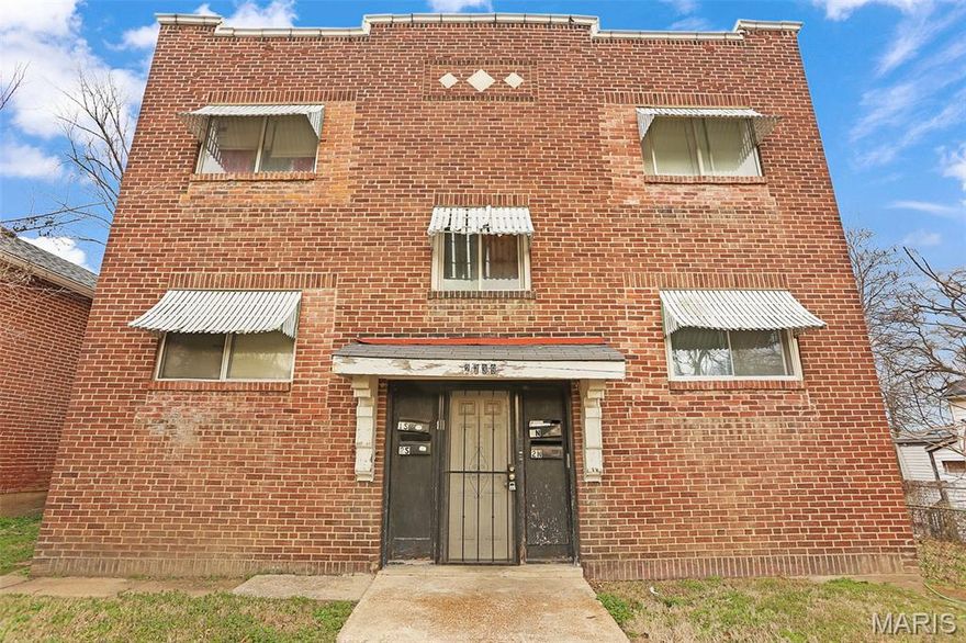 Income-producing 4-family building fully occupied with rents currently ranging from $650-$700 per unit. Solid brick exterior, spacious interiors, and steady occupancy make this a great investment opportunity. Large rear yard and practical layout add to the appeal. Whether you are looking for your first multi-family purchase or your next addition, this property offers immediate cash flow and future upside.