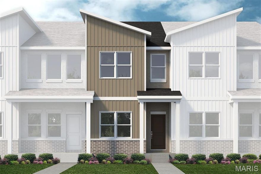 Welcome to Lombardo Homes’ newest luxury modern lifestyle community—Crooked Creek at Cottleville Trails—ideally located in the heart of Cottleville. This thoughtfully planned neighborhood features the new Lifestyle 2-Story Townhomes and exceptional resort-style amenities, including a community pool and poolhouse, scenic walking trails, playgrounds, and inviting outdoor gathering spaces—all ready for the upcoming season.

The Bristol floor plan offers is 2 bedroom, 2.5-bath home with Loft and includes a 2-car rear-entry garage and 1590 sq. ft. of well-designed living space. The open main level features a spacious kitchen with adjoining dining area, powder room and Great Room. Upstairs you’ll find two ample sized bedrooms including a free-standing tub in the Primary Suite, a loft, vaulted ceiling, laundry room, large walk-in closets. A full basement provides excellent future finishing potential.

Designer-selected finishes include stainless steel appliances, upgraded cabinetry with hardware, quartz kitchen countertops, tile backsplash, luxury vinyl plank flooring, recessed lighting, a linear fireplace with wood mantel, and stylish metal stair spindles. Zoned HVAC enhances comfort and efficiency.

Currently under construction with anticipated June 2026 completion. Limited golf-cart parking/storage is available for lease on a first-come basis—perfect for enjoying the Cottleville lifestyle.