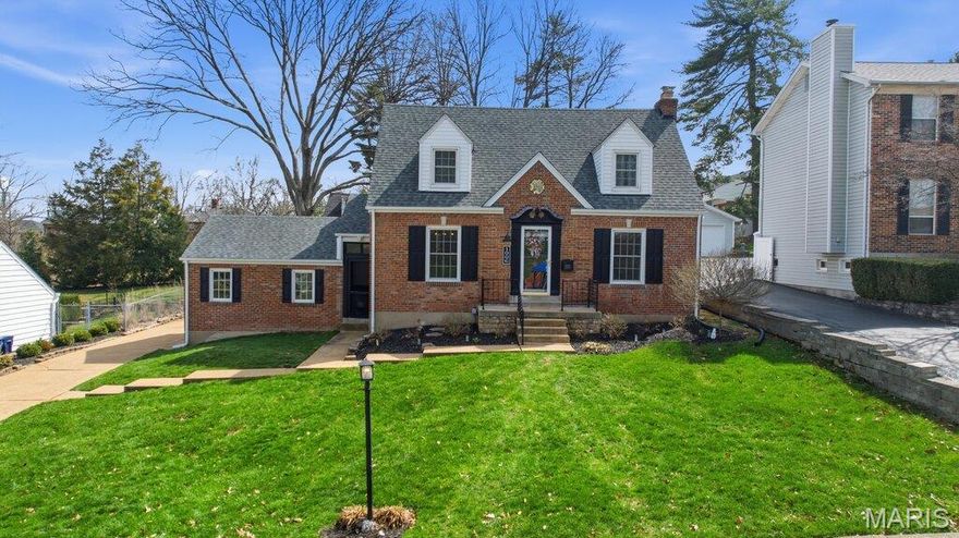 Welcome home to this charming two-story brick bungalow located in the sought-after Crestwood 3rd Add community. This friendly neighborhood is part of the award-winning Lindbergh School District. The eat-in kitchen features 42-inch cabinetry with crown molding, a dry bar, solid surface countertops, and stainless-steel appliances, with the refrigerator included. A separate, elegant dining area is located right off the kitchen. The cozy first floor offers 9-foot ceilings, beautiful hardwood flooring, and an abundance of natural light. From the living room, step through the glass French doors to a covered outdoor lounge area- perfect for relaxing or entertaining. The second floor includes a spacious primary suite with a walk-in closet, along with oversized secondary bedrooms with hardwood flooring throughout. The finished lower level provides additional flexible space ideal for a home office, workout area, or recreational room. Additional interior upgrades include newer Pella windows with Low-E argon gas and a newer Pella front storm door. The main plumbing stack and some plumbing within the walls were replaced in 2026, and the second-floor bathroom was remodeled in 2025. Exterior highlights include a level fenced yard, a side entry garage with additional parking spaces, and an oversized patio perfect for entertaining family and friends. The home sits directly across the street from The Ferndale Community Park and is just minutes from Grant's Trail and Sanders Park, with convenient access to shopping, dining, and major highways.