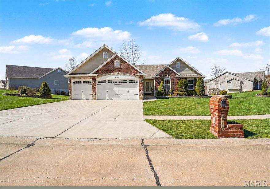 Beautifully maintained custom-built G’Sell home located in the desirable Silverstone Trails Subdivision, offering peaceful country living just minutes from town. This meticulously cared-for one-owner home features 3 bedrooms, 2 full bathrooms, and over 2,000 sq ft on the main level with an inviting open floor plan and vaulted ceilings throughout the great room, kitchen, dining room, and primary bedroom.

The welcoming foyer showcases a custom wood entry door with glass etchings and wood flooring that continues into the stunning custom kitchen featuring 42” oak cabinetry, granite countertops, raised breakfast bar, walk-in pantry, built-in desk with wall cabinets, and refrigerator that stays. The bay breakfast room opens to a 6’ sliding glass door to a deep 14’ x 14’ cedar deck with stairs leading to an aggregate patio, perfect for outdoor entertaining.

The spacious great room is highlighted by a large fireplace with oak wood mantel, vent-free gas logs, and built-in shelving on both sides. The elegant dining room is accented with four fluted columns and a decorative plant shelf.

The primary suite offers vaulted ceilings and a luxurious ensuite bath with heated ceramic floor, dual oak vanities, glass walk-in shower with 8' shower head height, built in seat surrounded by ceramic tile, and a 5’ corner soaking tub. The Main floor laundry just off the kitchen includes washer and dryer that will remain, storage closet and rough-in for sink.

Additional features include a partially framed walkout basement (over 2,000 square feet waiting to be finished if so desired) with sliding glass door, egress window, and rough-in for a future full bathroom, one  200-amp/one 100-amp electrical systems, water softener and filtration system, architectural 25-year roof shingles, and a 3-car garage with insulated 8’ doors and extra 2’ depth.  

This home is situated on a beautifully landscaped .55-acre lot with sprinkler system for both the front and back yards and wired landscape lighting to showcase your home. The property offers exceptional curb appeal with a striking brick and stone facade. Silverstone Trails subdivision has a HOA with an annual fee of $385.  Seller is providing home warranty for twelve-month period for Buyer's peace of mind as well as required occupancy permit.  Make an appointment to visit and fall in love with your new home today!