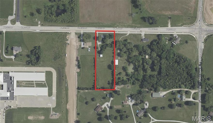 Exceptional commercial location in Booming Wentzville! Almost 3 acres fronting on West Meyer and between the new David Hoekel Parkway and Wentzville Parkway! Excellent traffic counts that will only go up!  Close to the new school and more commercial development is on the way.  This property can be paired with adjoining property to increase the acreage to almost 7 acres or up to 10+/- acres.  The possibilities are endless!  This property is still in unincorporated St. Charles County, giving the buyer leverage with the City of Wentzville when annexing and determining the end use/zoning.  The city of Wentzville has this property and all of the surrounding properties slated for commercial zoning.  This area is experiencing tremendous growth and will be part of the inevitable westward expansion of Wentzville.  Menards and Circle K are said to be coming to the immediate area soon, but these deals are not finalized to date... stay tuned!