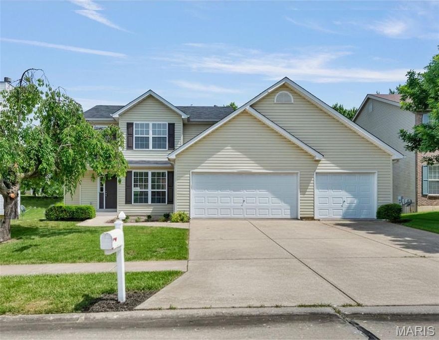 Meticulously maintained 2-story home with a very open floor plan, tons of windows, and an abundance of natural light throughout. The exterior features a welcoming wraparound covered porch, oversized 3-car garage, and fully fenced, level backyard.

Inside, you'll find a dramatic 2-story entry foyer and a spacious, open layout designed for everyday living and entertaining. New luxury plank tile flooring runs throughout the main level, and upgraded lighting adds a fresh, modern touch. The dining room offers a sculpted ceiling and wainscoting, while the spacious family room features a gas fireplace and large bay window. The breakfast room opens to a 14x14 patio, making it a great space for entertaining or relaxing outdoors.

The kitchen includes a center island, upgraded maple cabinets, built-in microwave, smooth-top range, and refrigerator. The main floor also offers a laundry room with washer and dryer included, plus a convenient half bath.

Upstairs are three generously sized bedrooms. The primary suite features a vaulted ceiling, walk-in closet, and private bath with double sinks, separate shower, and garden tub.

Additional features include a freshly painted interior, upgraded lighting throughout, subdivision tennis courts, and a desirable location just one mile from Page Extension. Walking distance to Cottle Village with shopping, restaurants, and everyday conveniences nearby.