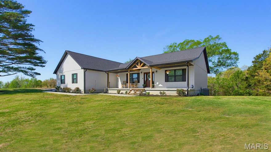 Discover Modern Farmhouse living in this newly built 2024 home with 2x6 walls.  It’s all electric with 9ft ceilings on main floor and in basement.. This thoughtfully designed property features 3 bedrooms and 2.5 baths on the main level, with luxury plank vinyl flooring throughout for both style and durability. The kitchen is equipped gorgeous Rustic Alder cabinets, granite countertops and a spacious walk-in pantry, offering both functionality and appeal. The primary suite includes a private full bath and a large walk-in closet, creating a comfortable retreat that also walks out to a covered back deck.  The walkout basement provides an additional 1,355 square feet of potential living space. It is framed for 2 additional bedrooms, a full bathroom (with tub and toilet already installed and plumbing in place), a large family/rec room and a designated storage area. With concrete floors, it’s ready to be customized to suit your needs.  The oversized garage is 30x30.  Sitting on 3.4 acres you will enjoy the privacy and space of country living while remaining conveniently close to town. This property offers the perfect blend of modern construction, acreage, and future expansion opportunity.