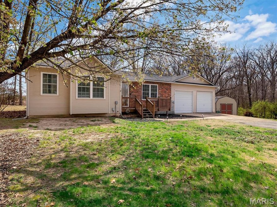 Charming 3-bedroom, 2-bath home located at the end of a quiet cul-de-sac, offering a peaceful, out-of-town feel while still being conveniently close to town.

The home features a functional layout with an open main living area and vaulted ceilings that create a bright, inviting space. The primary suite includes a private full bath, with two additional bedrooms and a second full bathroom nearby.

New as of 2025 - New roof, fresh paint throughout main living areas such as the kitchen, living room, & hall. New hot water heater, new stainless steel kitchen appliances.

Enjoy the convenience of a 2-car garage, plus a spacious yard on nearly an acre—complete with a large shed for extra storage or workspace.

A great combination of comfort, location, and usability!