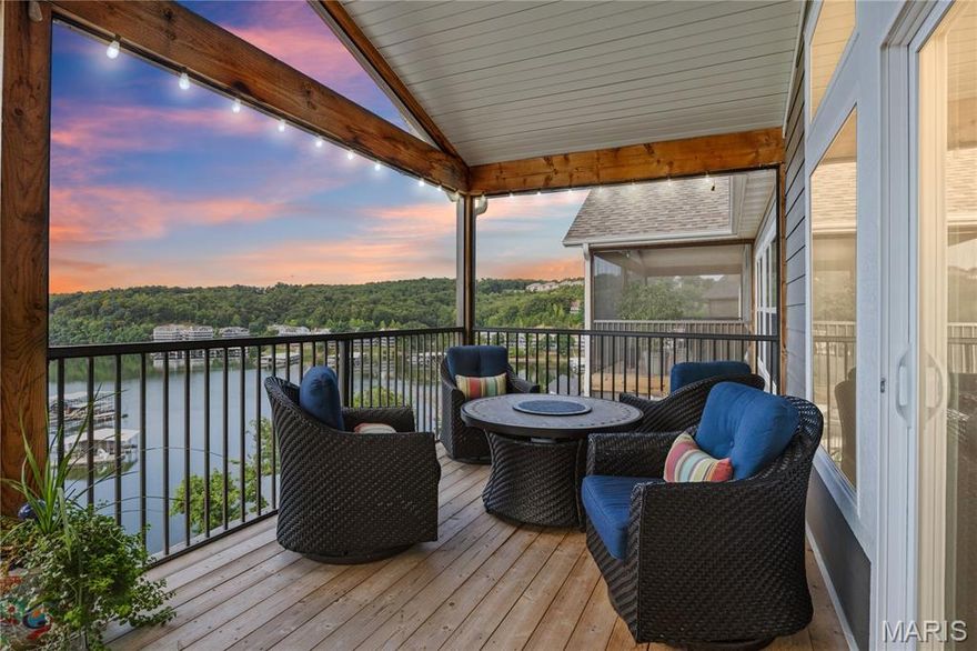 Modern Luxury & Maintenance-Free Living at The Villas at Tuscany! Experience the ultimate lake lifestyle in this 2022 4-bed, 3-bath luxury villa. Perfectly balancing modern sophistication with the relaxed energy of Libby Cove, this turn-key home is the gold standard for "move-in ready" luxury. Includes a 12x36 boat slip with deep water at the Big Niangua 1MM. Enjoy true accessibility with golf cart-friendly paths that lead directly to the docks, with no steps to your boat.  A premium iCon lithium battery Golf Cart is included! Sophisticated Interiors: The open-concept main level features vaulted ceilings, high-end LVP flooring, & a gourmet kitchen with quartz counters & LG convection appliances. The master retreat offers a custom walk-in closet & spa-like tiled shower. The lower level boasts a massive family room & 2 covered walk-out decks. A 465 sq. ft. unfinished bonus room awaits your vision for a bunk room, gym, or theater. Elite Amenities: This gated community provides sewer, trash, water, & ground maintenance. Enjoy the lakeside pool, clubhouse, fire pit, & pickleball court. Includes an oversized 2-car garage. Why wait for new construction? Start making memories today!