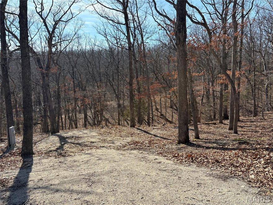 Pinnacle Lake!! This beautiful 0.22 acre lot comes ready for you to hook up your camper and start enjoying the lake. The lot has electric service ran to it, a wide gravel drive, and gravel camper pad looking over the private wooded area below. Enjoy the 130 acre community lake that boasts excellent swimming, boating, and fishing. The view of Pinnacle Rock jutting out of the water is nothing short of awe inspiring. There are also miles of community roads to cruise your SXS and get to know the neighbors. Pinnacle Lake is a private, gated community less than an hour from Mid Rivers Mall. Making this a great alternative to some of the larger lake getaways.