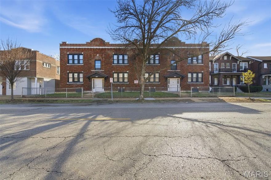 Presenting 3656–3660 Bates Street, a fully leased 8-unit brick apartment building located in South St. Louis. Situated along a residential corridor, the property offers investors a stabilized asset in an established neighborhood with strong rental demand and low tenant turnover. The property consists of eight two-bedroom, one-bathroom units, all of which have been updated in recent years. Units feature efficient layouts, hardwood flooring, ample natural light, and both front and rear private entrances. The building is secured by an electronic entry system and offers off-street parking, new concrete patio and walkways, and newly constructed decks and stairways. Significant capital improvements include a new roof (2021), new foundation (2022), tuckpointing, four new HVAC systems, and four new hot water heaters, positioning the property for minimal near-term capital needs. Conveniently located near public transportation, major highways, shopping, dining, Carondelet Park, and the YMCA.
