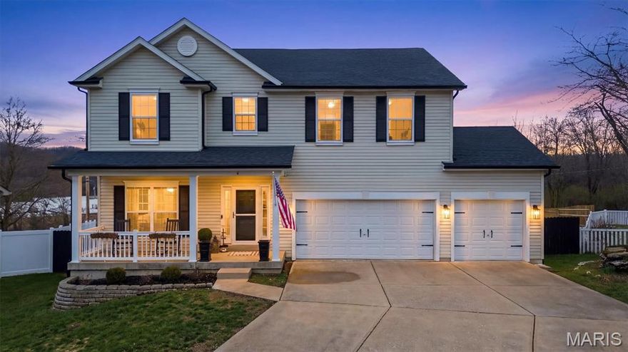 Welcome home to this move in ready 2-story home located on a quiet cul-de-sac in Imperial! This well maintained property offers 3 bedrooms, 2 full baths, 2 half baths, a 3-car garage, and a finished basement, with plenty of space for comfortable living and entertaining. Conveniently located within walking distance of Seckman schools, this home is perfect for a growing family. Step inside to a dining area that flows effortlessly into the open and light-filled living room, featuring a cozy fireplace that creates a warm and inviting atmosphere. The brand-new kitchen is a true highlight and features 42-inch cabinets, quartz countertops, and stainless-steel appliances, offering both style and functionality. Just off the kitchen, step outside to the composite deck an ideal space for relaxing evenings or hosting gatherings with friends and family, complete with a privacy fence for added comfort and seclusion. Upstairs you’ll find the oversized primary bedroom suite, complete with a private bath featuring a soaking tub and a separate stand-up shower, perfect for relaxing at the end of the day. A versatile bonus area offers the ideal space for a kids playroom, media room, or cozy family movie nights. Down the hall are two additional spacious bedrooms, each with walk-in closets, providing plenty of storage and comfort.. The finished basement adds even more living space and includes a large entertainment area with a full bar, perfect for hosting guests or watching the big game. The lower level also features an additional sleeping area or office and a dedicated storage space. Don’t miss your opportunity to own this move-in-ready home in a great location. Schedule your showing today!