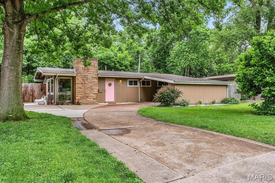 Welcome home to this mid-century modern gem located in the highly sought-after Lindbergh School District! Featuring an open floor plan filled with natural light, this home offers the perfect blend of character and updates. The updated kitchen and bathroom provide stylish finishes and functionality, while three spacious bedrooms offer plenty of room to relax. A bonus room off the back of the home is perfect as a hearth room, playroom, or additional living space. Enjoy the abundance of windows that bring in sunshine throughout the day, along with a beautiful side patio and private back patio and backyard that are ideal for entertaining or unwinding outdoors. The large driveway provides ample parking, all nestled within a wonderful neighborhood close to shopping, dining, parks, and schools.