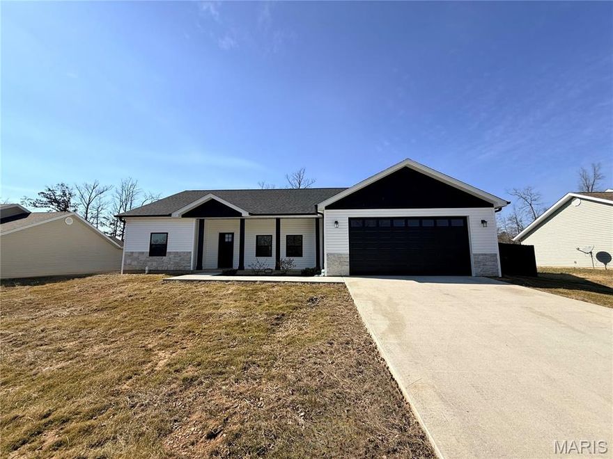 Welcome home to a 2025 new build- not even a year old! 145 Fortitude Avenue in Poplar Bluff, MO was well thought out and executed from start to finish! Brand new 6ft privacy fence in the backyard, equipped with a gate. Approximately .30 acres. New stainless steel appliances featuring a double oven that can be used as conventional or convection. Cook 2 dishes at the same time on different heat settings! All kitchen appliances stay and are less than a year old! Beautiful island situated thoughtfully to add functionality to the kitchen! Features a huge Primary Suite with a walk-in closet! The Primary Bathroom will be one of your favorite rooms to escape- soak away the days worries in that gorgeous tub! Open floor plan with vaulted ceilings, 1700+/- square feet to fill, a thoughtful layout, soft close drawers, recessed lighting, remote control fans, everything less than 1 year old! What more could you ask for?! Schedule your showing today!