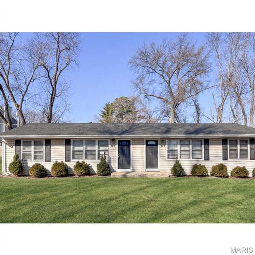 Updated duplex in St. Charles! Situated on a level lot in a neighborhood with mature trees. This 2-bedroom, 1 bath duplex unit has an updated kitchen with fresh white cabinets and sleek black appliances. Range, dishwasher, over the range microwave and refrigerator are all included. The bathroom has been updated as well. A washer and dryer are included and there is a separate private basement. Located near I-70, 94 and the Page Extension. This is a no smoking and no pets home. Longer leases are welcome! Thank you for your interest in this rental! We look forward to working with you!