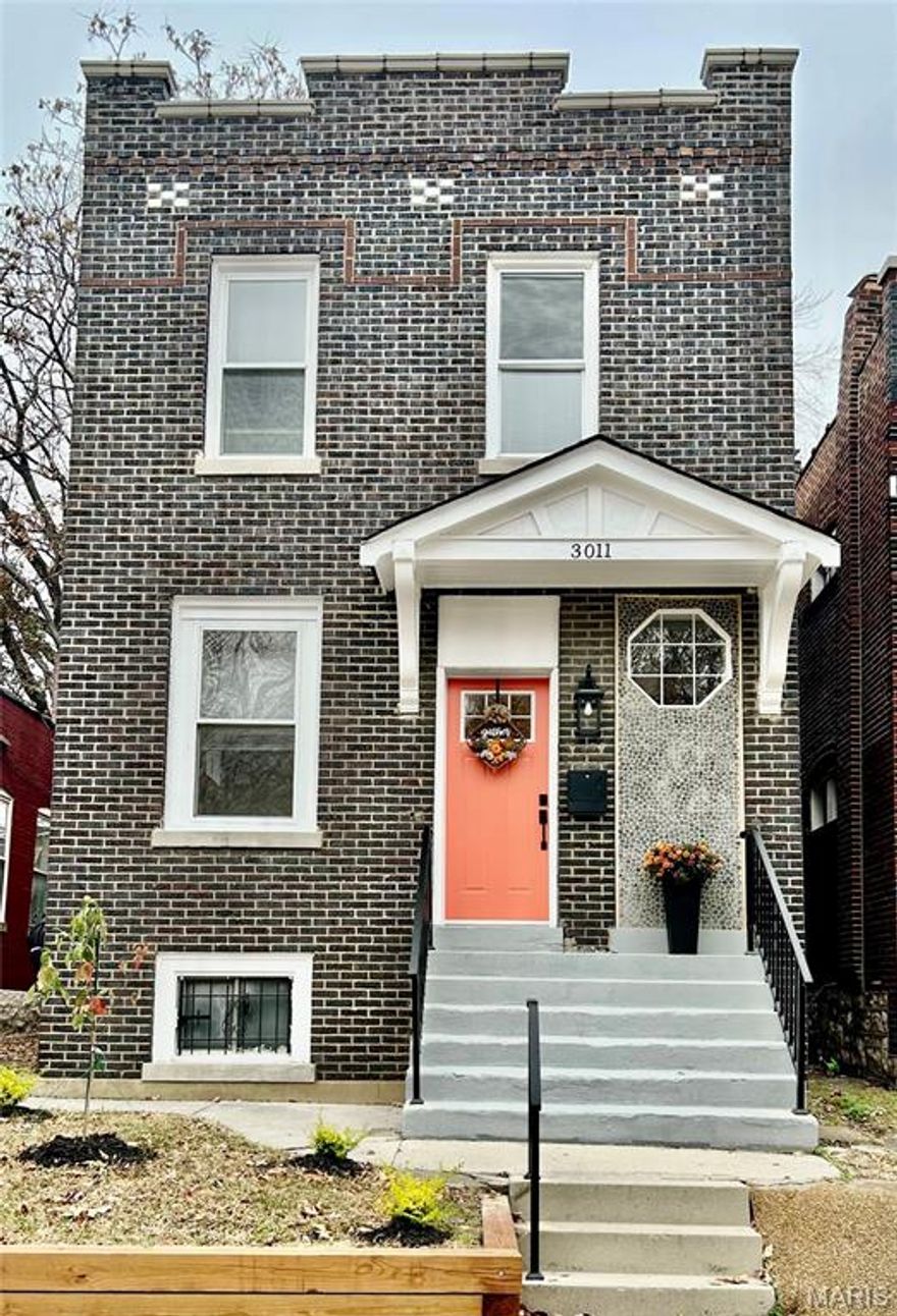 Come LIVE in a “ROARING TWENTIES” 1924 St. Louis Home in Benton Park!  Nearly 1900 sqf  of cosmetic up dates, bring it into the 20th Century, inside & out. We have changed this duplex to a Single Family Home. Kitchen has Granite Counter tops & Island, SS appliances + a dishwasher, incudes gas stove and refrigerator.  3 bedrooms, 2 full baths & an abundance of natural light. (Tenants could use as a 2 bedroom with another living/office/study/play room between the bedrooms.)  Throughout the home with all new light fixtures, real wood flooring & freshly painted. Can’t miss this show stopper with a new front door in Watermelon Slice & Flat Black Hardware. We updated all the hand railings in the front with low maintenance landscaping, front porch light fixture, new large secure mail box, house numbers are in the front & alley (double gated parking pad), added Doorbells front & back and Solar lights to back & top porch.  We added plug-in charging stations, at the kitchen Island, main bath & main bedroom. New basement LED lights, are adjustable and tenants will love the large front load Washer & Dryer. Again all basic appliances are included! Enjoy a large private fenced back yard, and get ready for Spring+ it's all gated! Schedule your showing today!