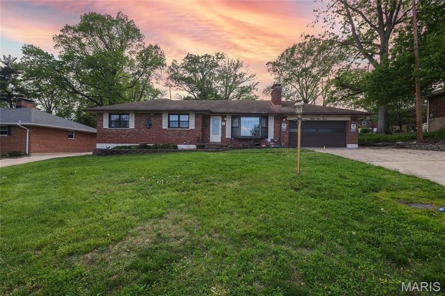 Full 4-sided brick ranch with over 1,600 square feet above grade and plenty of potential in an established neighborhood. This 3 bedroom, 1.5 bath home features a functional layout, spacious living areas, generous bedroom sizes, a brick fireplace, and a sunroom addition off the back that opens to the patio and backyard. Hardwood flooring is believed to be under the carpet in the front living room and bedrooms, giving the next owner another great feature to work with. The kitchen and baths are ready for your updates, while the full brick exterior, attached garage, and unfinished walkout lower level with a rough-in for an additional bathroom add to the long-term value and possibilities.