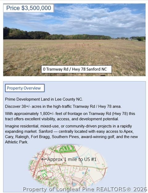 Tiny photo for 0 Tramway Rd / Hwy 78, Sanford, NC 27330 (MLS # 760180)