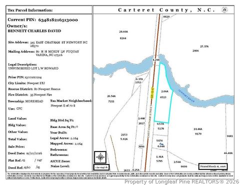Tiny photo for 315 E Chatham Street E, Newport, NC 28570 (MLS # 758912)