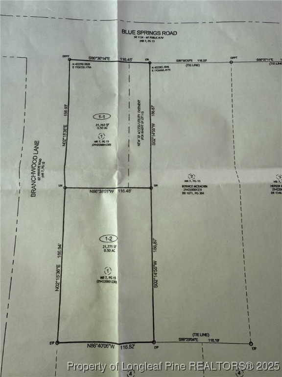Blue Springs LOT 1-2 Road