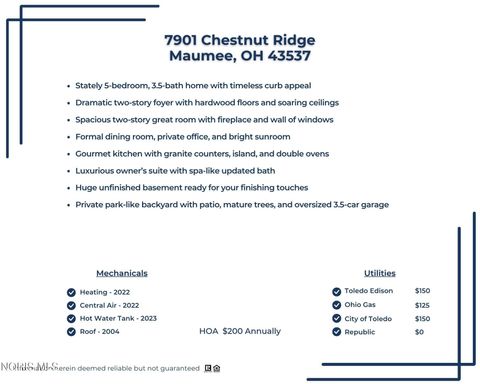 Tiny photo for 7901 Chestnut Ridge, Maumee, OH 43537 (MLS # 10008410)