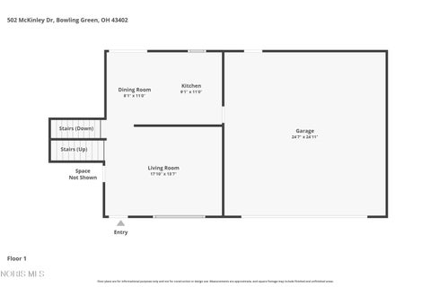 Tiny photo for 502 Mckinley Drive, Bowling Green, OH 43402 (MLS # 10009117)