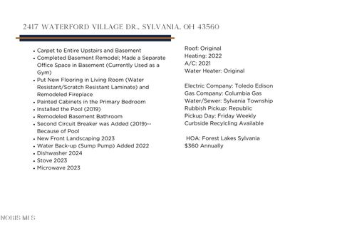 Tiny photo for 2417 Waterford Village Drive, Sylvania, OH 43560 (MLS # 10005316)