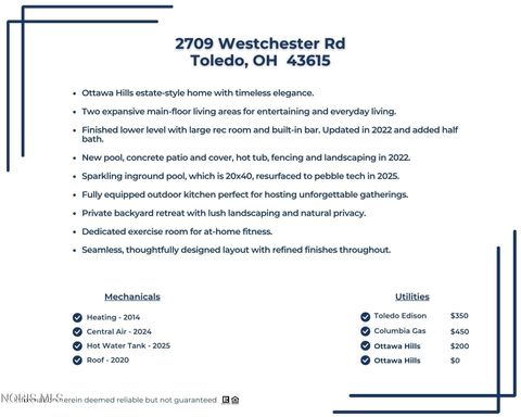 Tiny photo for 2709 Westchester Road, Ottawa Hills, OH 43615 (MLS # 10007158)