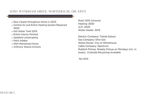 Tiny photo for 11350 Wyndham Drive, Whitehouse, OH 43571 (MLS # 10006058)