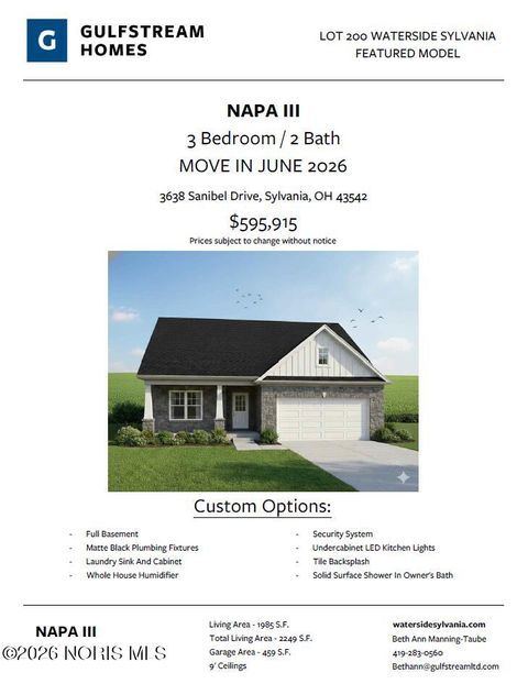 3638 Sanibel Drive Sylvania OH 43560