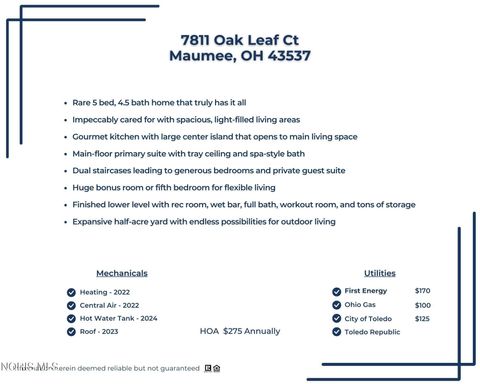 Tiny photo for 7811 Oak Leaf Court, Maumee, OH 43537 (MLS # 10004922)