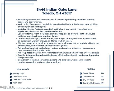 Tiny photo for 3446 Indian Oaks Lane, Toledo, OH 43617 (MLS # 10009717)