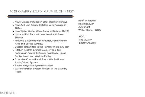 Tiny photo for 3025 Quarry Road, Maumee, OH 43537 (MLS # 10008002)