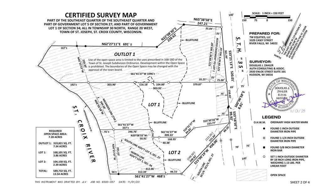 Photo of xxxx 132nd - Lot #1, Saint Joseph Twp, WI 54016 (MLS # 7076533)