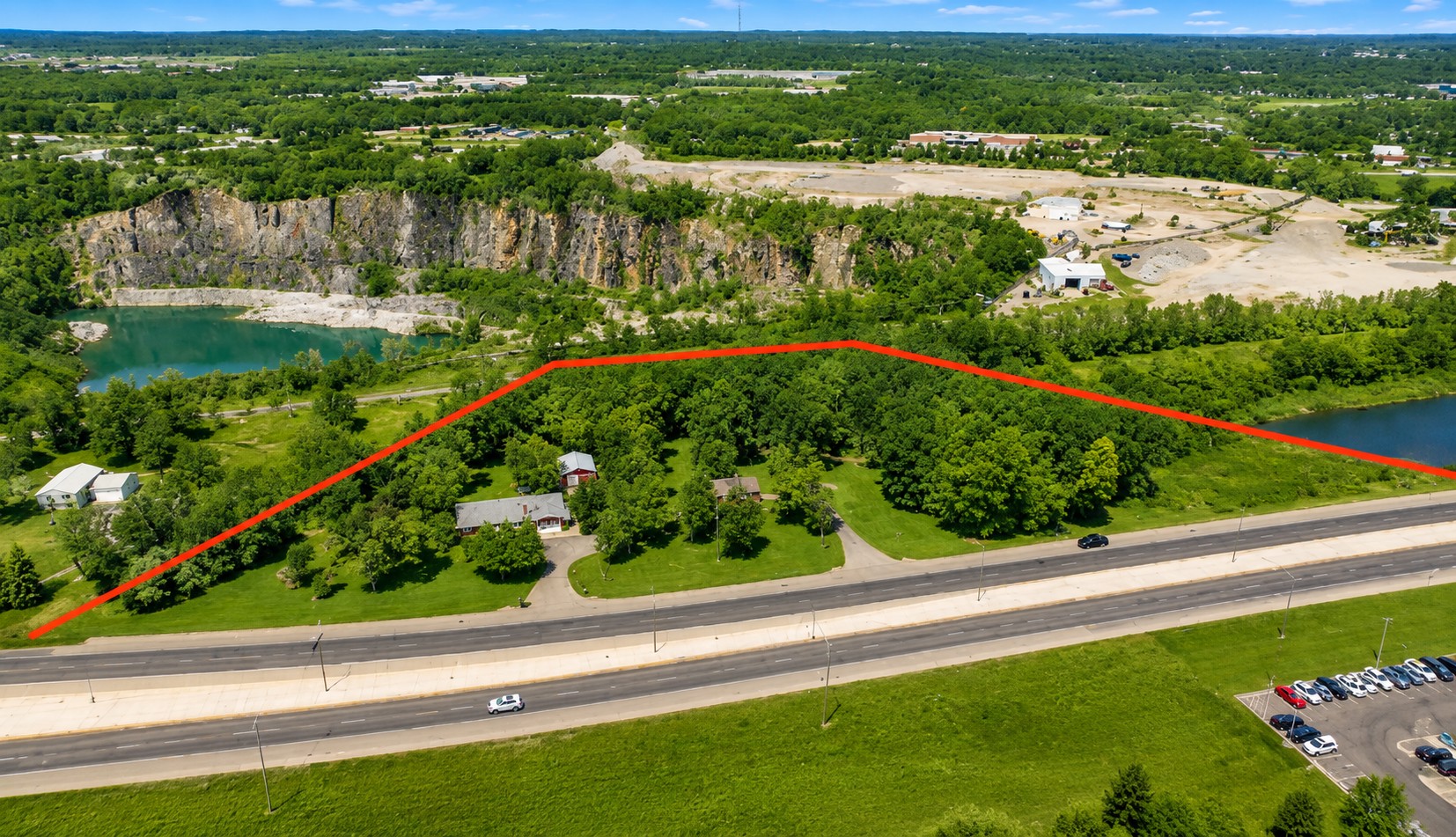 Quarry at the rear of the property