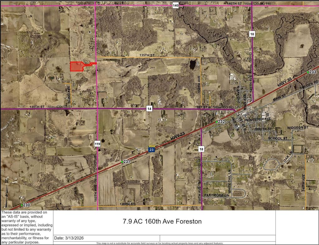 Photo of TBD 7.99 AC 160th Avenue, Foreston, MN 56330 (MLS # 7035454)