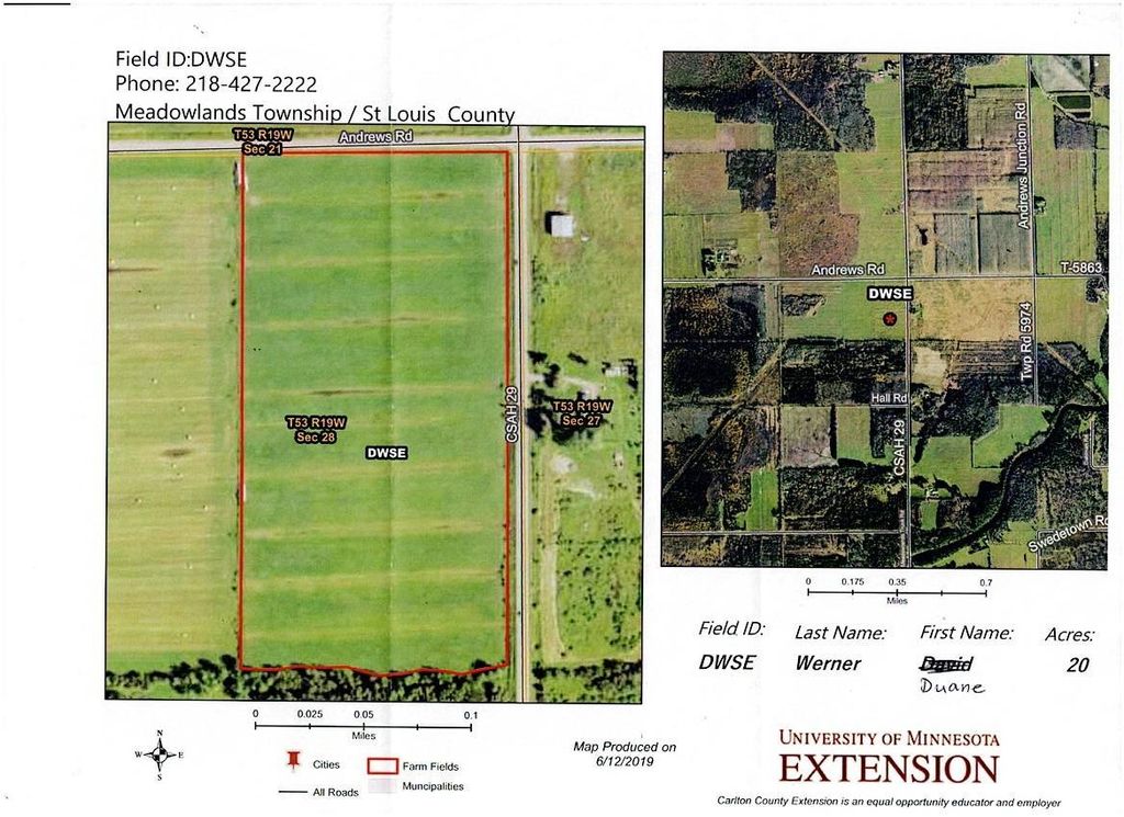 Photo of TBD Andrews Road, Meadowlands, MN 55765 (MLS # 7040722)