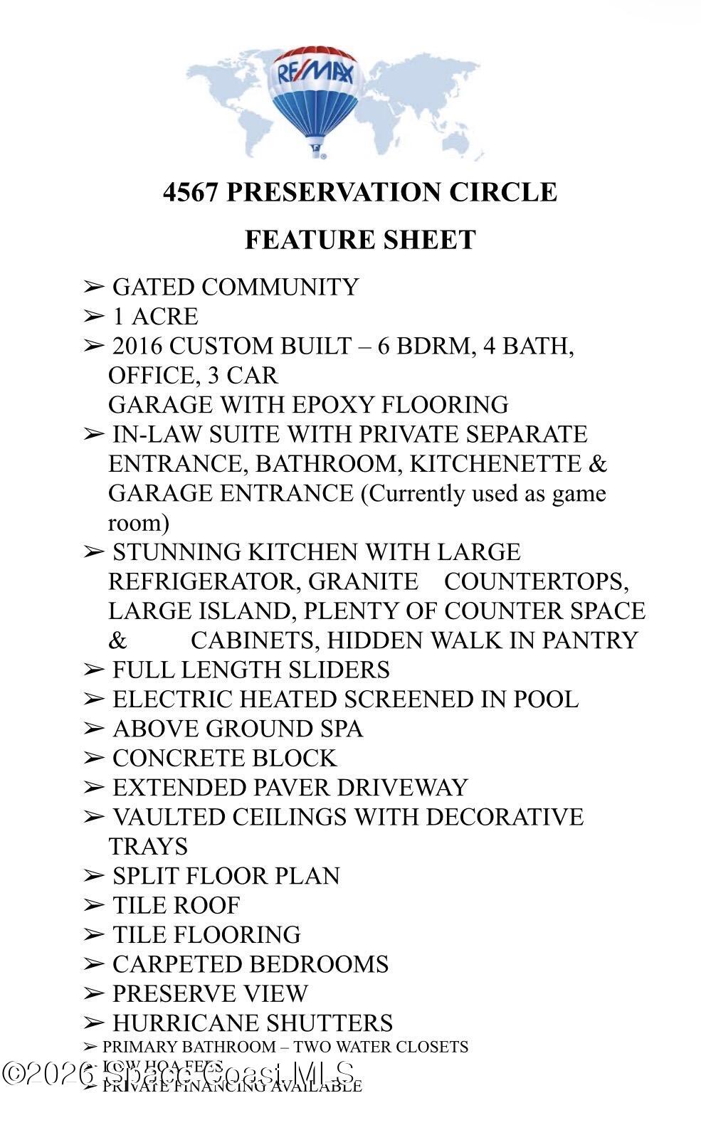 Melbourne, Florida, 32934, United States, 6 Bedrooms Bedrooms, ,4 BathroomsBathrooms,Residential,Active,2015810