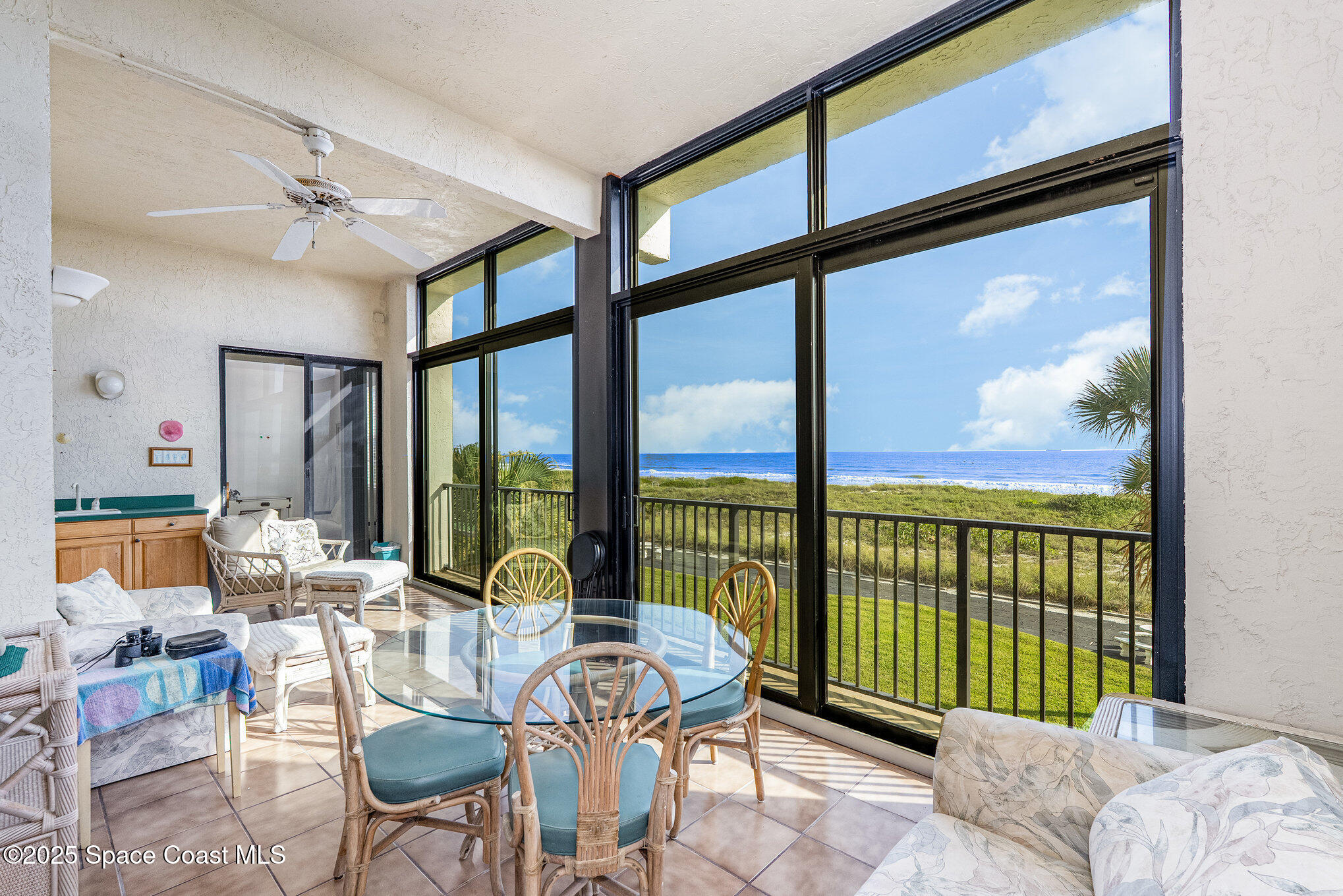 Huge glassed in balcony