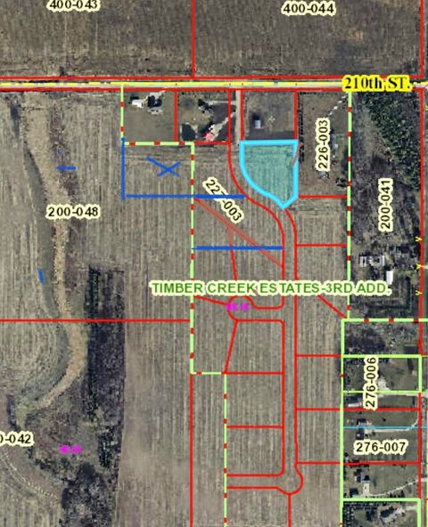 Vacant Land For Sale - 21250 Woodridge Lane<br/> Butler County, Shell Rock, IA 50670