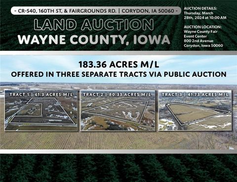 Vacant Land For Sale - 00 County Road S40 Road<br/> Corydon, IA 50060