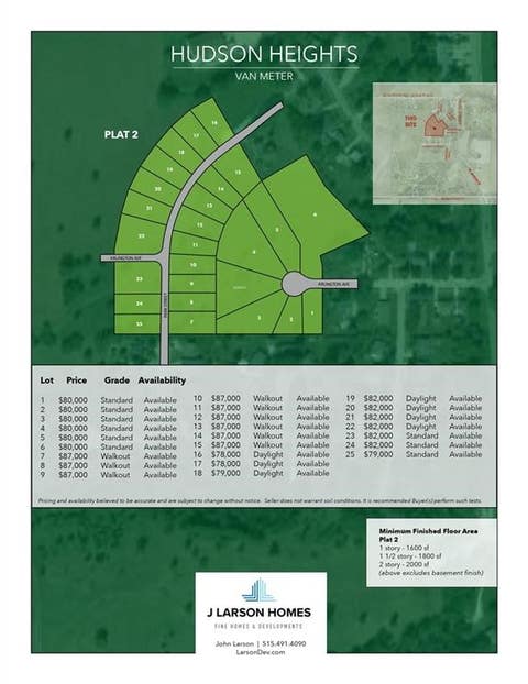 Vacant Land For Sale - 330 Van Buren Drive<br/> Van Meter, IA 50261
