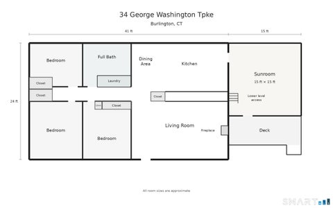 Tiny photo for 34 George Washington Turnpike, Burlington, CT 06013 (MLS # 24213244)