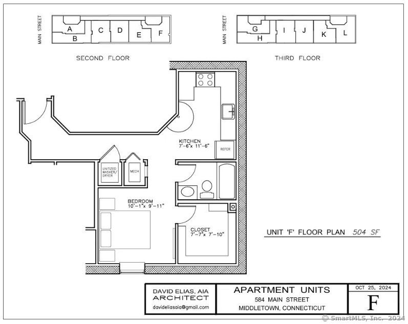 Rental Property at 584 Main Street F, Middletown, Connecticut - Bathrooms: 1 
Rooms: 2  - $1,450 MO.