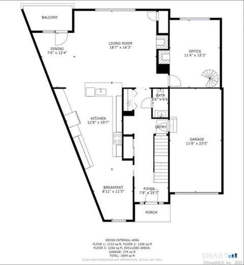 Tiny photo for 15 Old Stamford Road #C, New Canaan, CT 06840 (MLS # 24199987)