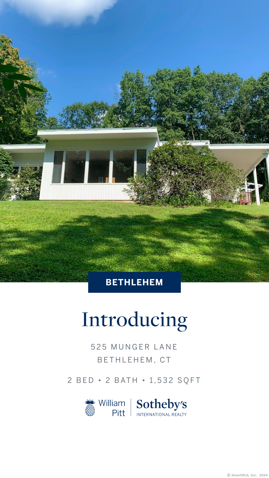 525 Munger Lane, Bethlehem, Connecticut - 2 Bedrooms  
2 Bathrooms  
5 Rooms - 