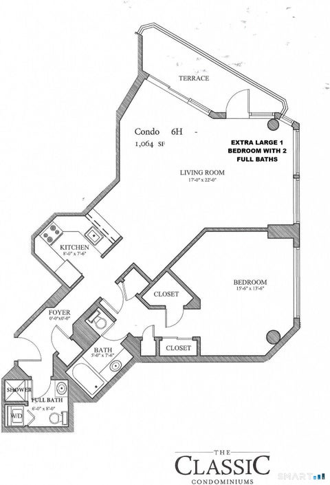 Tiny photo for 25 Forest Street #6H, Stamford, CT 06901 (MLS # 24197880)