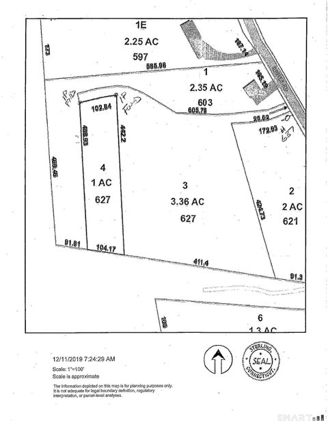Vacant Land For Sale - 627-B Bailey Road<br/> Windham County, Sterling, CT 06377