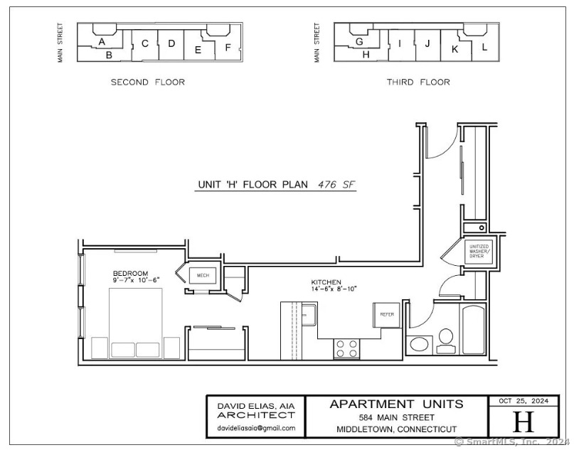 Rental Property at 584 Main Street H, Middletown, Connecticut - Bathrooms: 1 
Rooms: 2  - $1,650 MO.