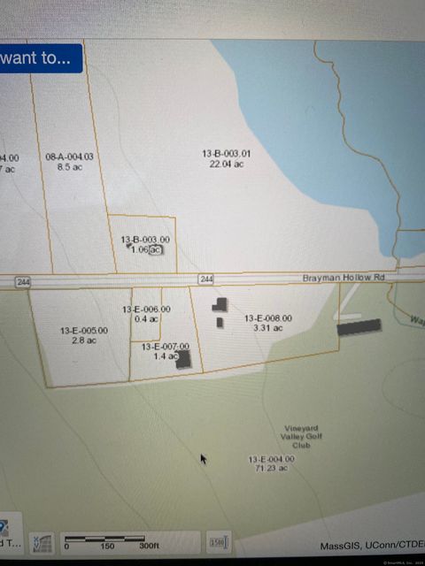 Vacant Land For Sale - 70 Brayman Hollow Road<br/> Windham County, Pomfret, CT 06259