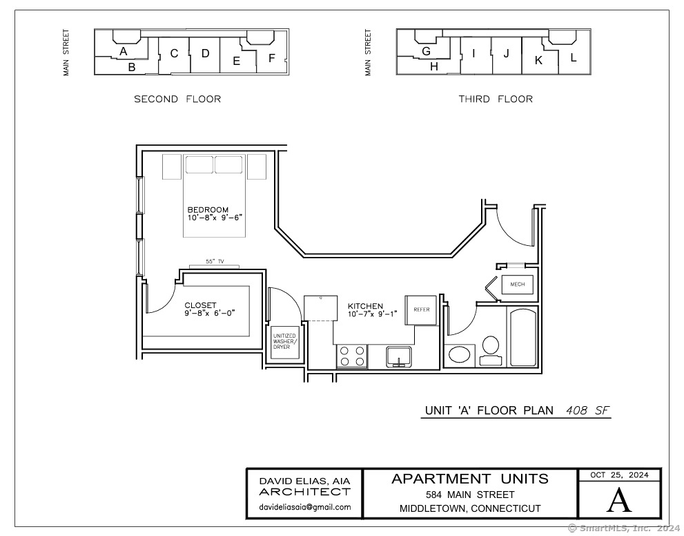 Rental Property at 584 Main Street A, Middletown, Connecticut - Bathrooms: 1 
Rooms: 2  - $1,650 MO.